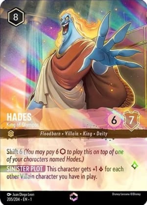 Hades King of Olympus Alternate Art in Disney Lorcana